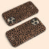 Chocolate Leopard Custom Initials iPhone Case